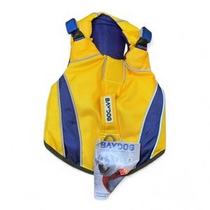 BAYDOG Dog Life Jacket Size Small NWT Bright Yellow Safety Swim Vest